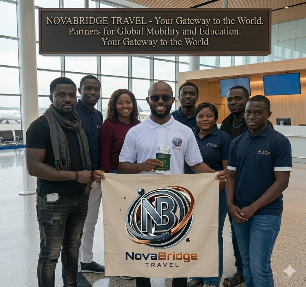 Équipe NovaBridge Travel à l'aéroport